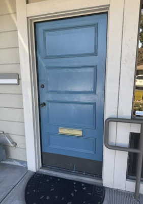 Blue door — teeth cleanings Blue door — teeth cleanings